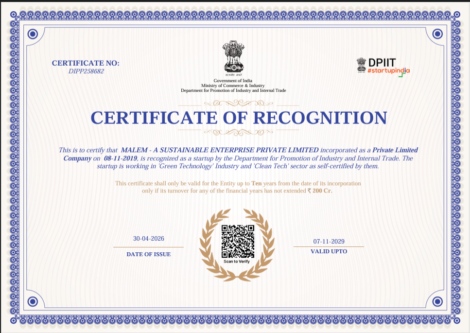 Startup India Recognition